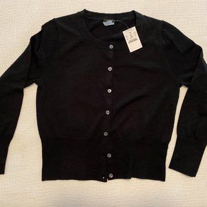 J Crew Merino Wool Cardigan- Black NEW